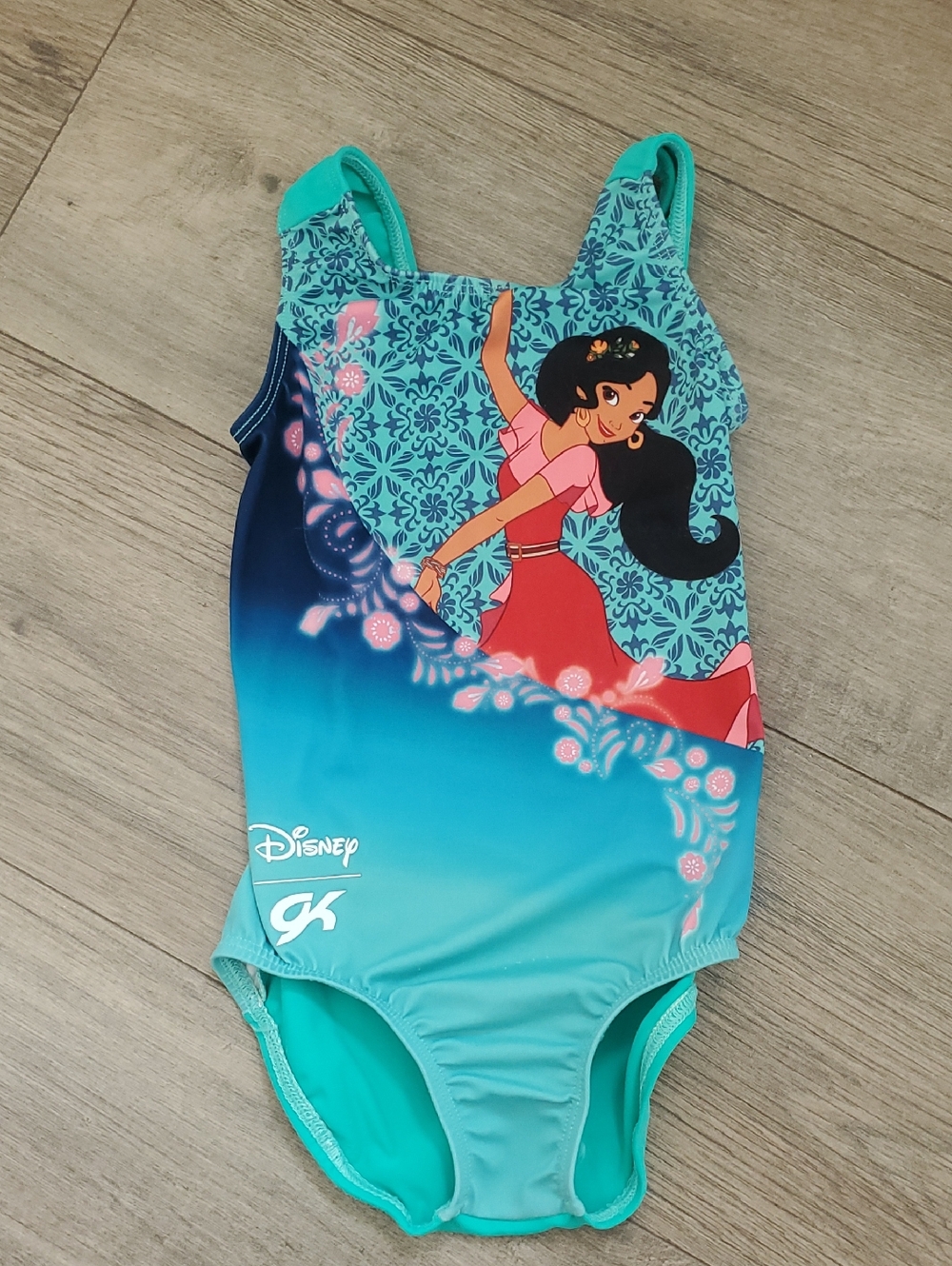 GK Elite Disney Elena of Avalor Gymnastics Leotard Size XS